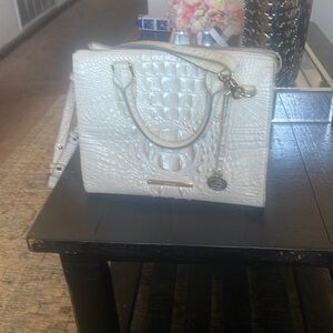 Brahmin cross body bag white pearl